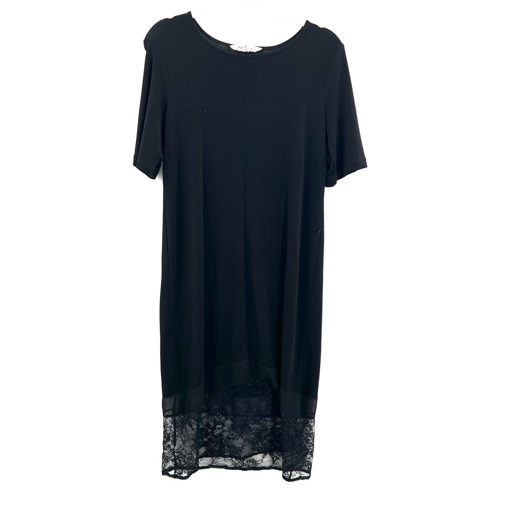 BCBGeneration Black lace peek-a-boo shift Dress whimsigoth t-shirt‎ slip goth S